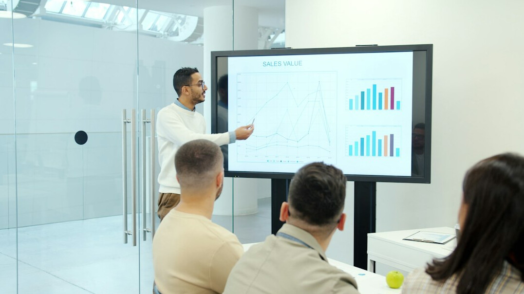 leader giving presentation